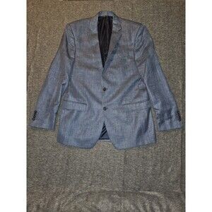Ralph Ralph Lauren Blazer Men's 44L Blue/Gray Canada Wool Silk Linen